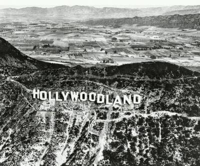El letrero original de Hollywood en 1923.